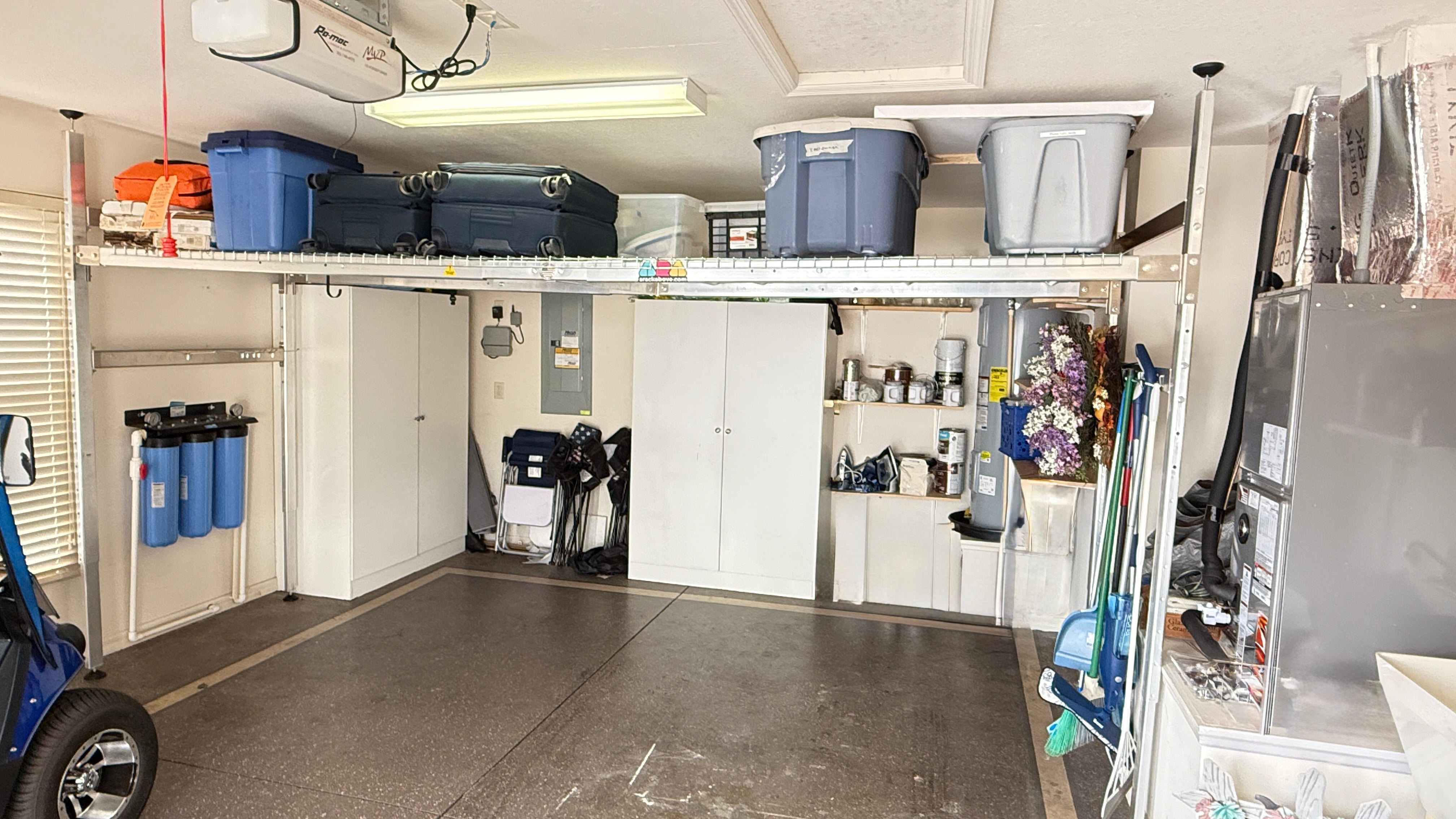 hauck's garage Floor-Supported Overhead Garage Storage for 1-1.5 Car Garages – ARackAbove